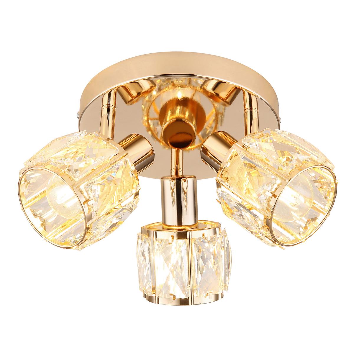 Strahler 98-23506 Dubai - Roségold, KONVENTIONELL, Glas/Metall (36/36/16cm)