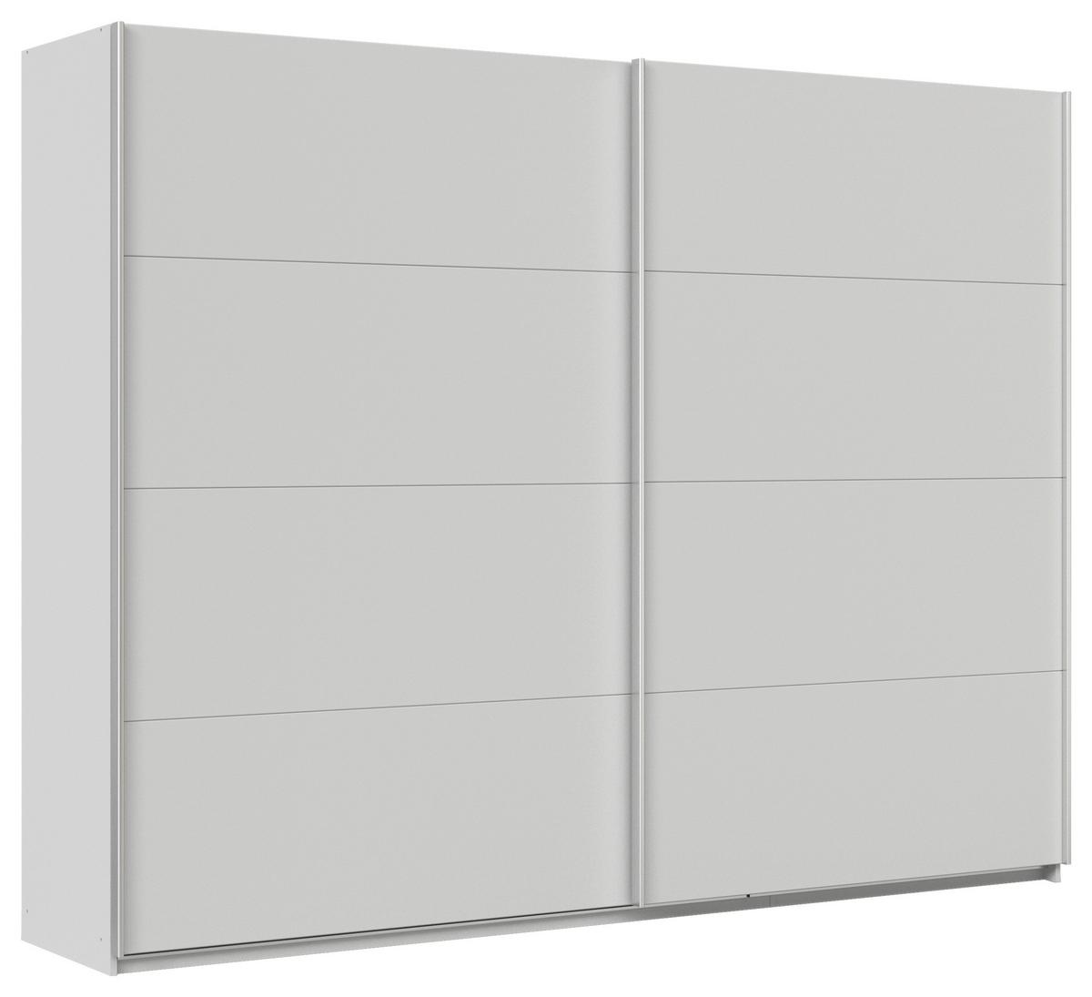 Schwebetürenschrank Feldkirch 271 Normalhöhe - Hellgrau, MODERN, Holzwerkstoff (271/210/62cm)