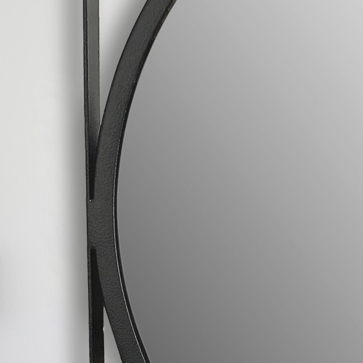 Wandspiegel Schwarz B: 54 cm - Schwarz, Design, Glas/Metall (54/54/2,5cm) - MID.YOU