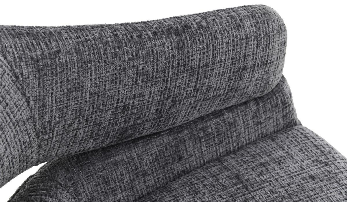 Armlehnstuhl Cleo Grau/Eichefarben B: 58 cm - Eichefarben/Grau, MODERN, Holz/Textil (58/85/62cm) - Livetastic