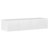 Nástavec na skříň MAX - bílá/vysoce lesklá bílá, Konvenční, kompozitní dřevo (181/39/54cm)