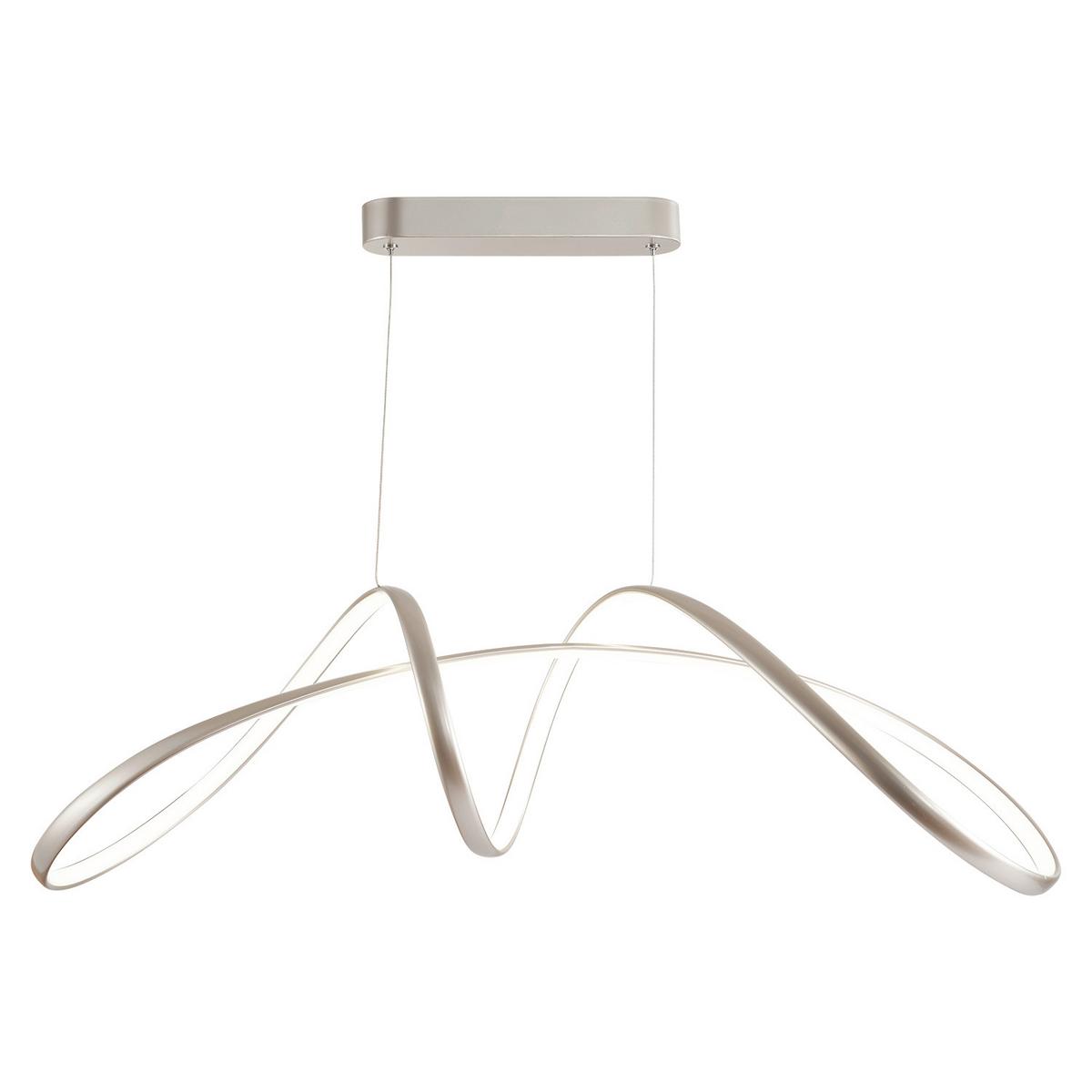 Hängeleuchte 5050/s H: 120 Cm Silberfarben - Silberfarben, Design, Metall (92/29/120cm)