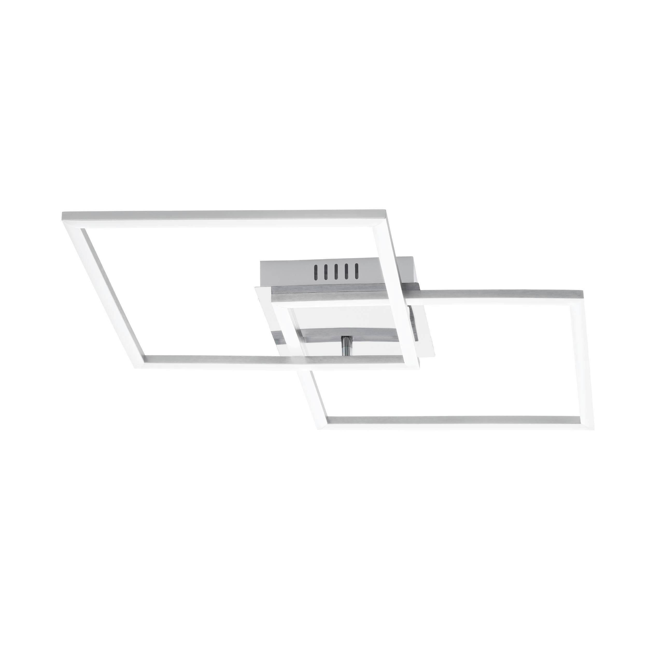 Deckenleuchte 75538 Palmaves 1 Weiss - Weiß/Nickelfarben, Basics, Kunststoff/Metall (66,5/41,5/6cm) - Eglo