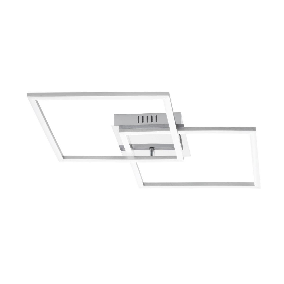 Deckenleuchte 75538 Palmaves 1 Weiss - Weiß/Nickelfarben, Basics, Kunststoff/Metall (66,5/41,5/6cm) - Eglo