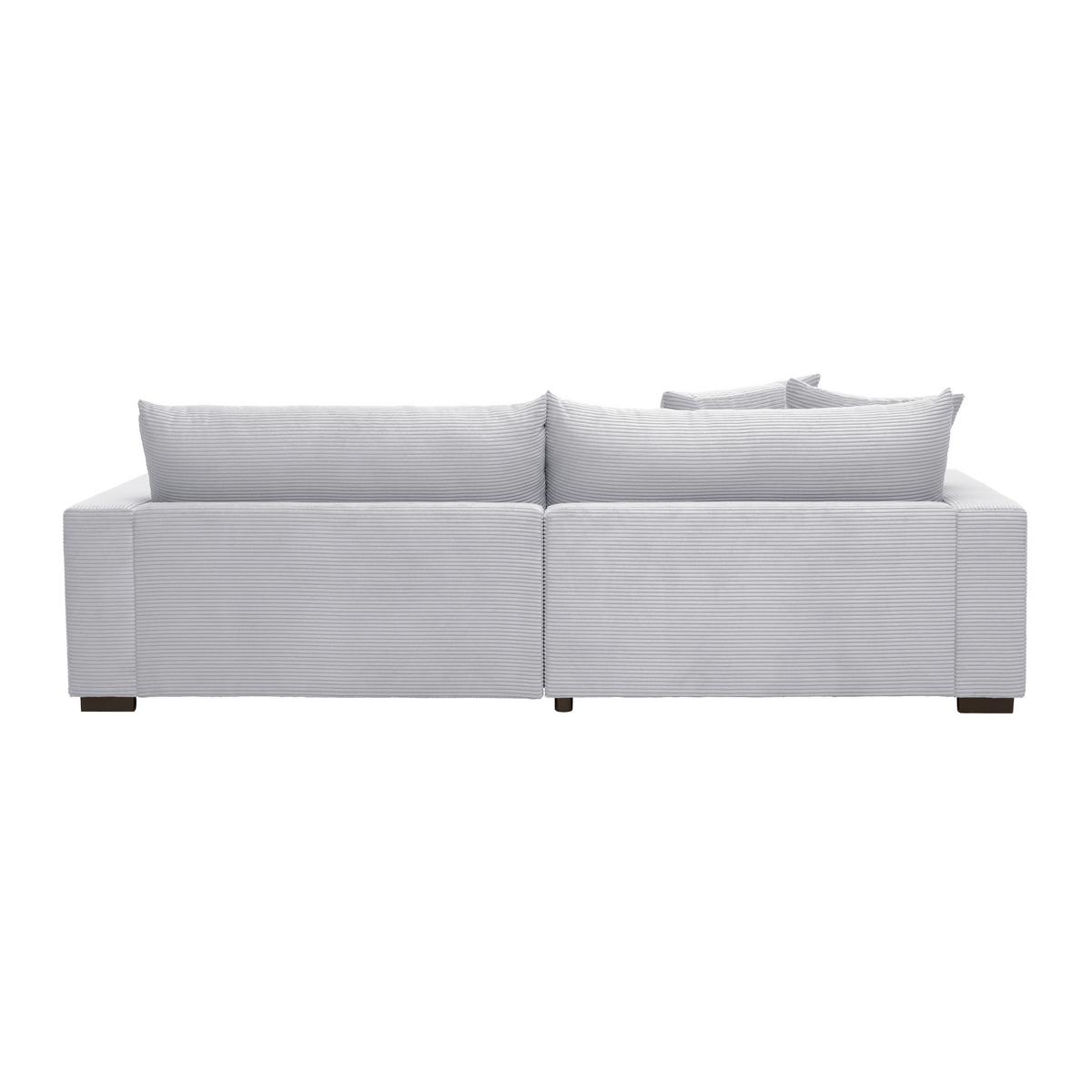 Rohová sedačka PEDRO, ľavá, svetlosivý menčester - svetlosivá, Modern, textil (180/265cm) - Mömax