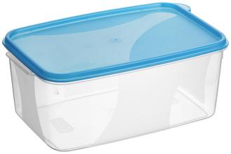 Transparente Frischhaltedose mit farbigem Deckel