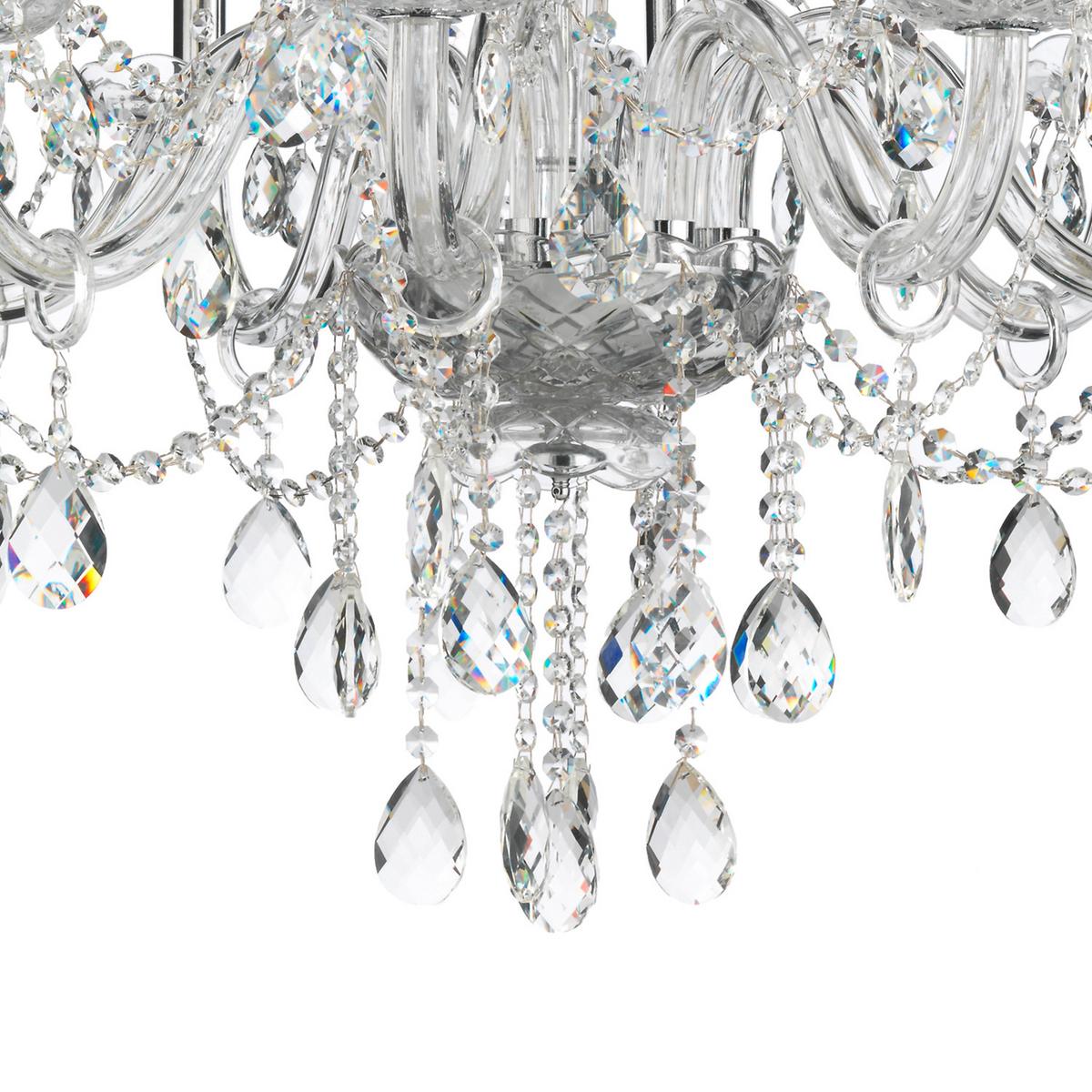 Kronleuchter 9095/8c - Chromfarben/Transparent, KONVENTIONELL, Glas/Metall (75/100cm)