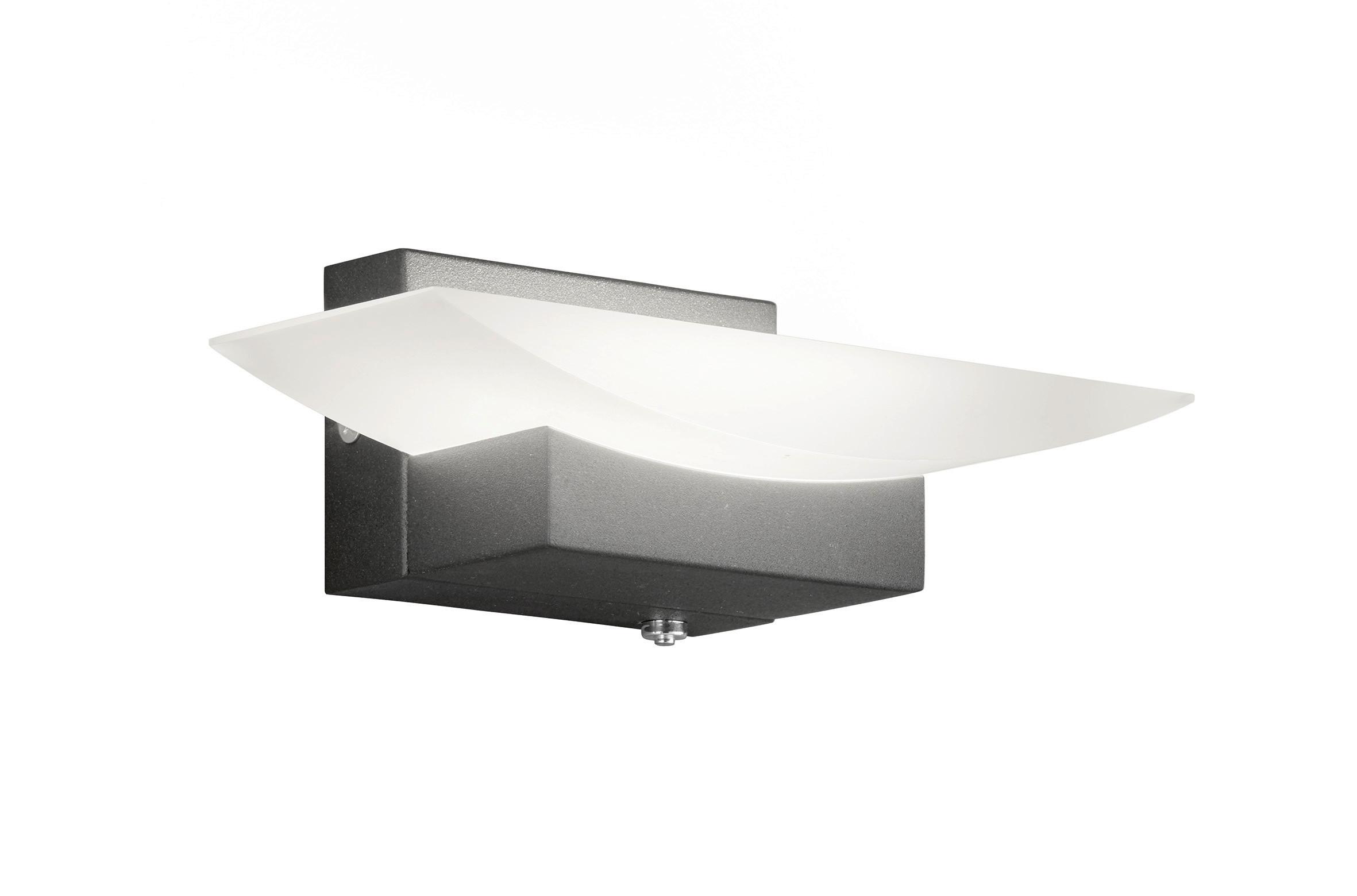 LED-Wandleuchte 30291 Bowl Tw - Schwarz/Weiß, Design, Glas/Metall (7/20/11cm) - Fischer & Honsel