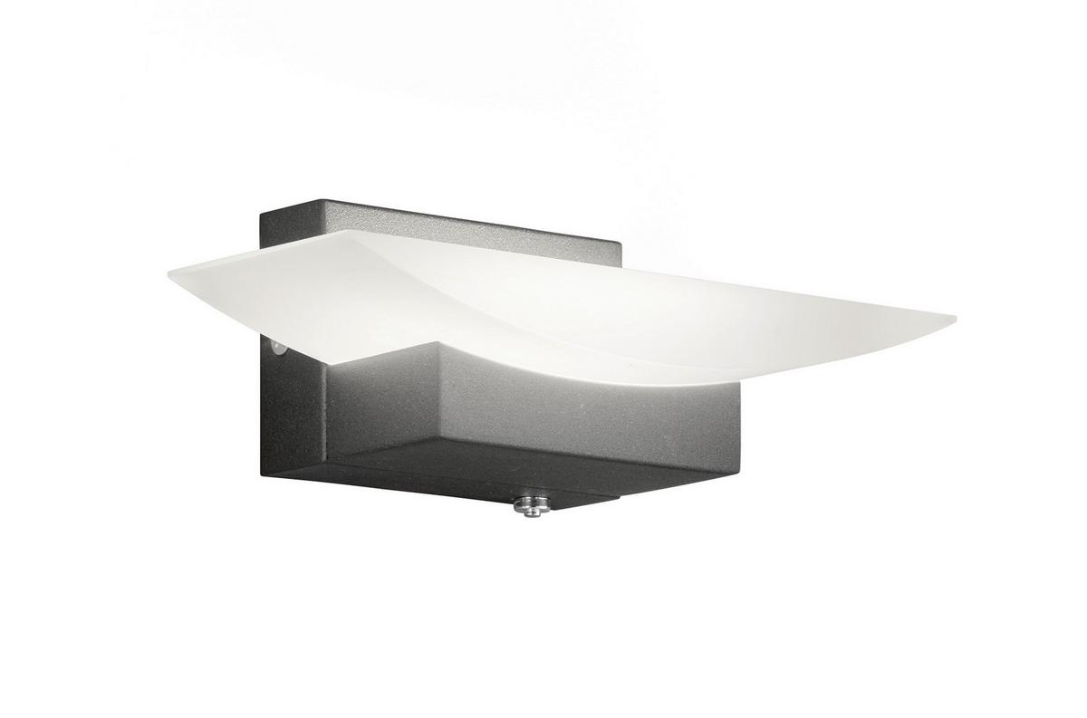 LED-Wandleuchte 30291 Bowl Tw - Schwarz/Weiß, Design, Glas/Metall (7/20/11cm) - Fischer & Honsel