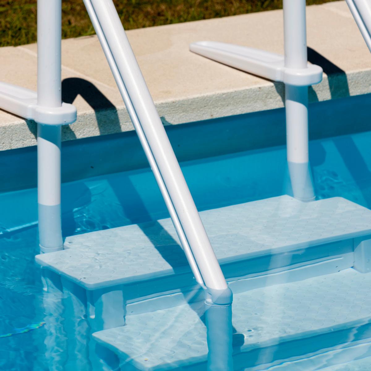 Poolleiter Leiter - Weiß, KONVENTIONELL, Kunststoff (92/206/80cm) - Gre