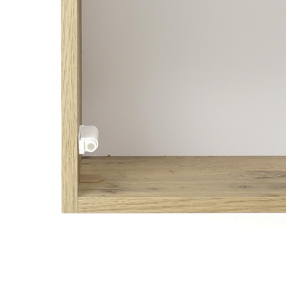 Badmöbel-Set 6-Tlg. inkl. LED Helsinki, Weiß/Eiche - Eichefarben/Weiß, KONVENTIONELL, Glas/Holzwerkstoff (160cm) - Held