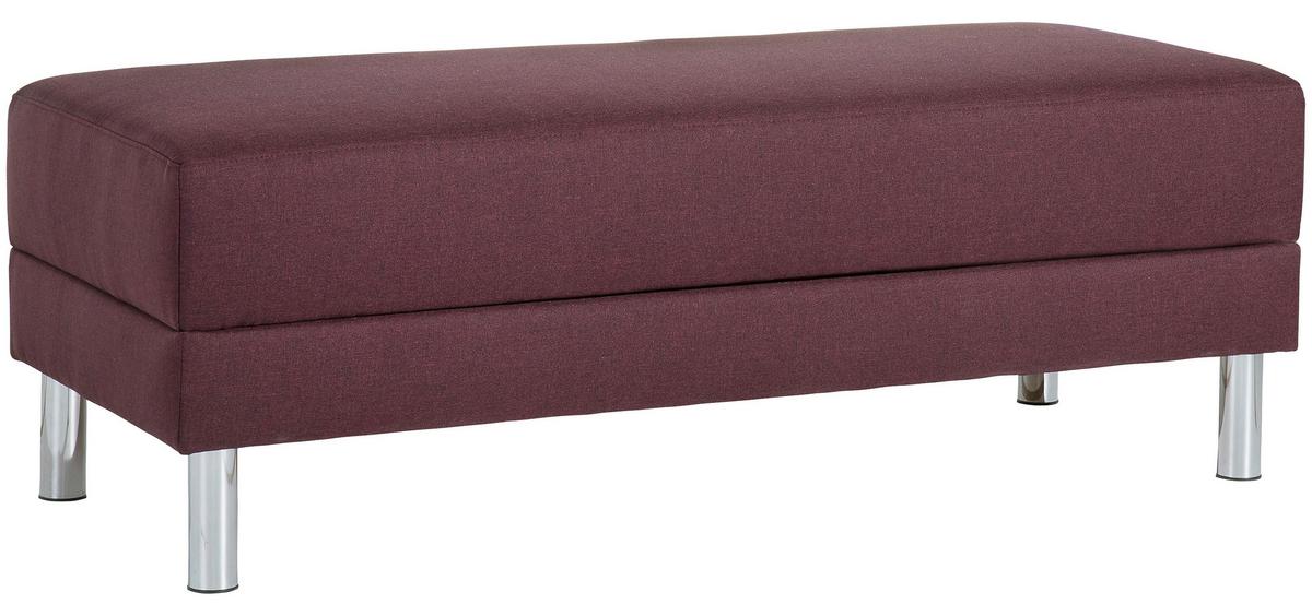 Ecksofa Mit Schlaffunktion Just Fashion, Dunkelrot - Chromfarben/Dunkelrot, KONVENTIONELL, Textil (152/230cm) - Max Winzer