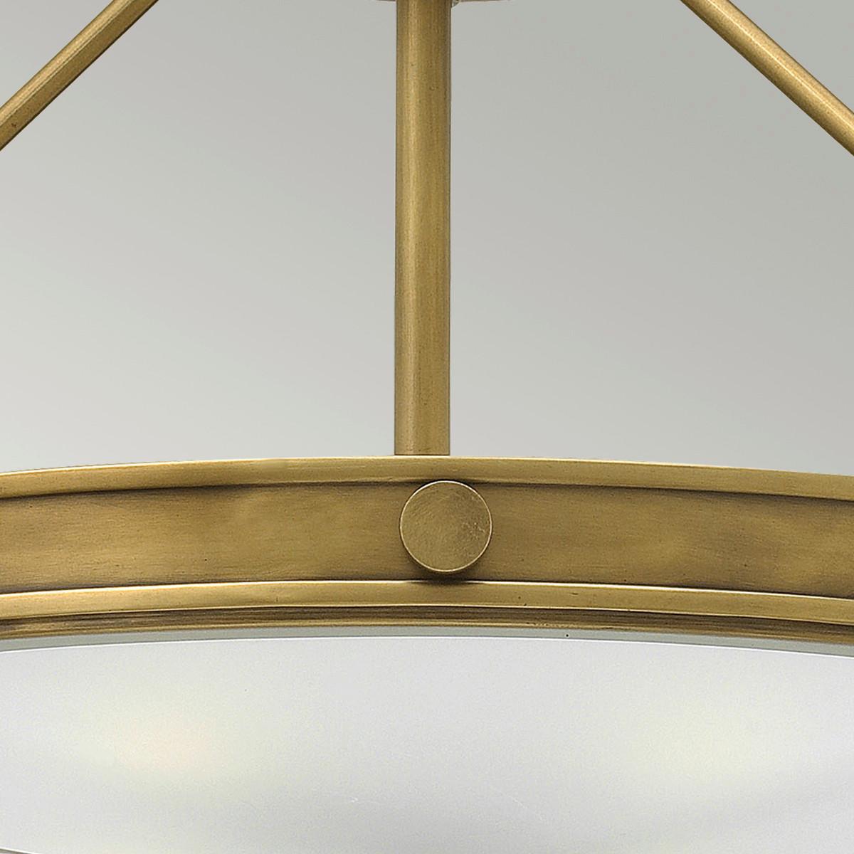 Mennyezeti Lámpa Hk-Collier-Sf-M - sárgarézszínű, Konventionell, üveg/fém (55.9/29.3cm) - Elstead Lighting