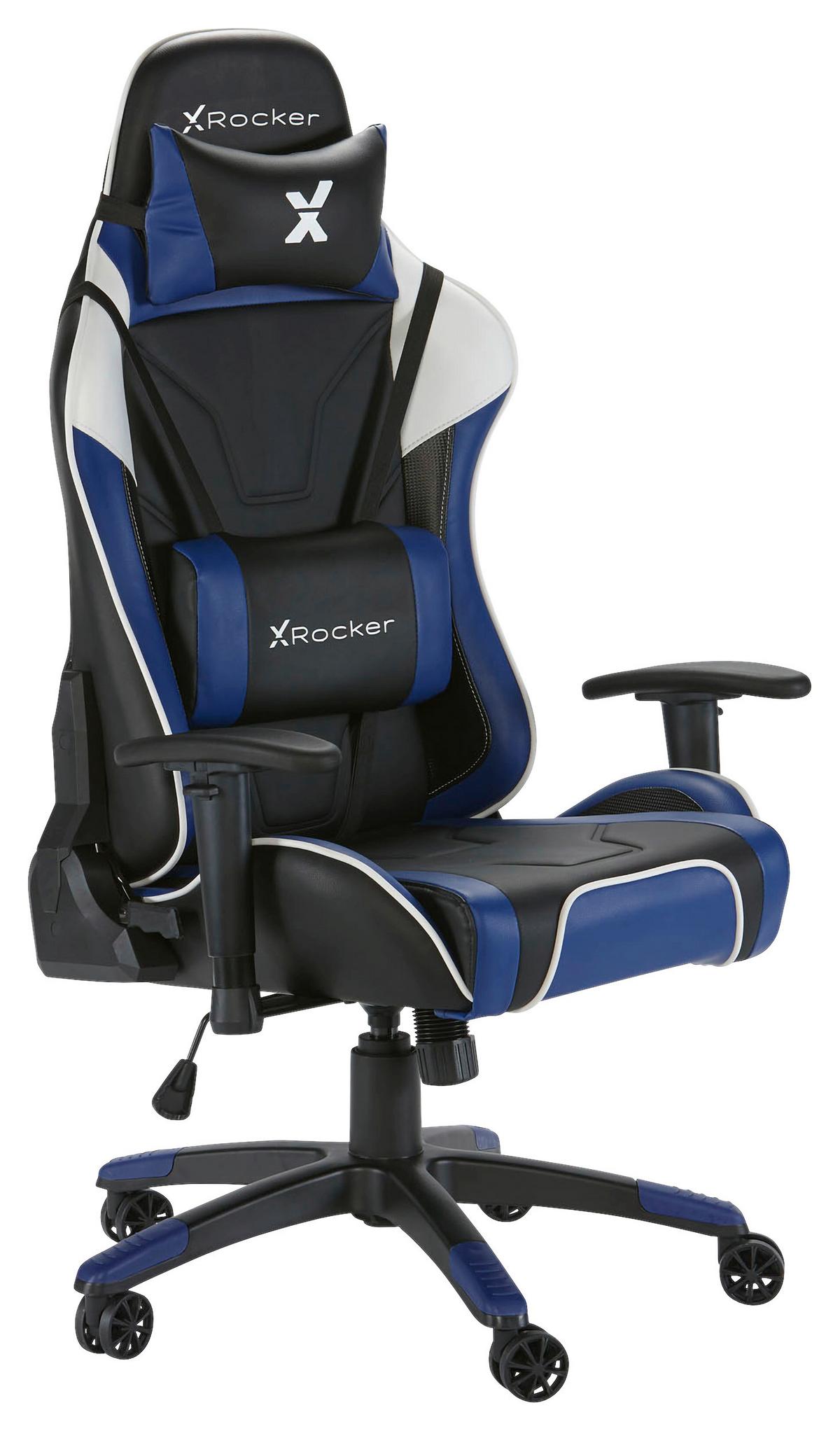 Gamingstuhl Agility Esports - Blau/Schwarz, MODERN, Kunststoff/Textil (59,9/122/66cm) - X Rocker