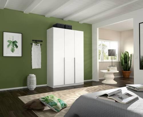 Drehtürenschrank B: 136 cm Alabama, Weiß - Weiß, MODERN, Holzwerkstoff (136/229/54cm) - Rauch Möbel
