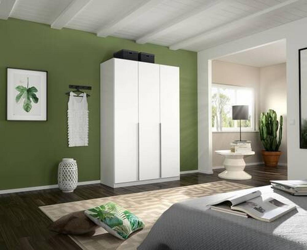 Drehtürenschrank B: 136 cm Alabama, Weiß - Weiß, MODERN, Holzwerkstoff (136/229/54cm) - Rauch Möbel
