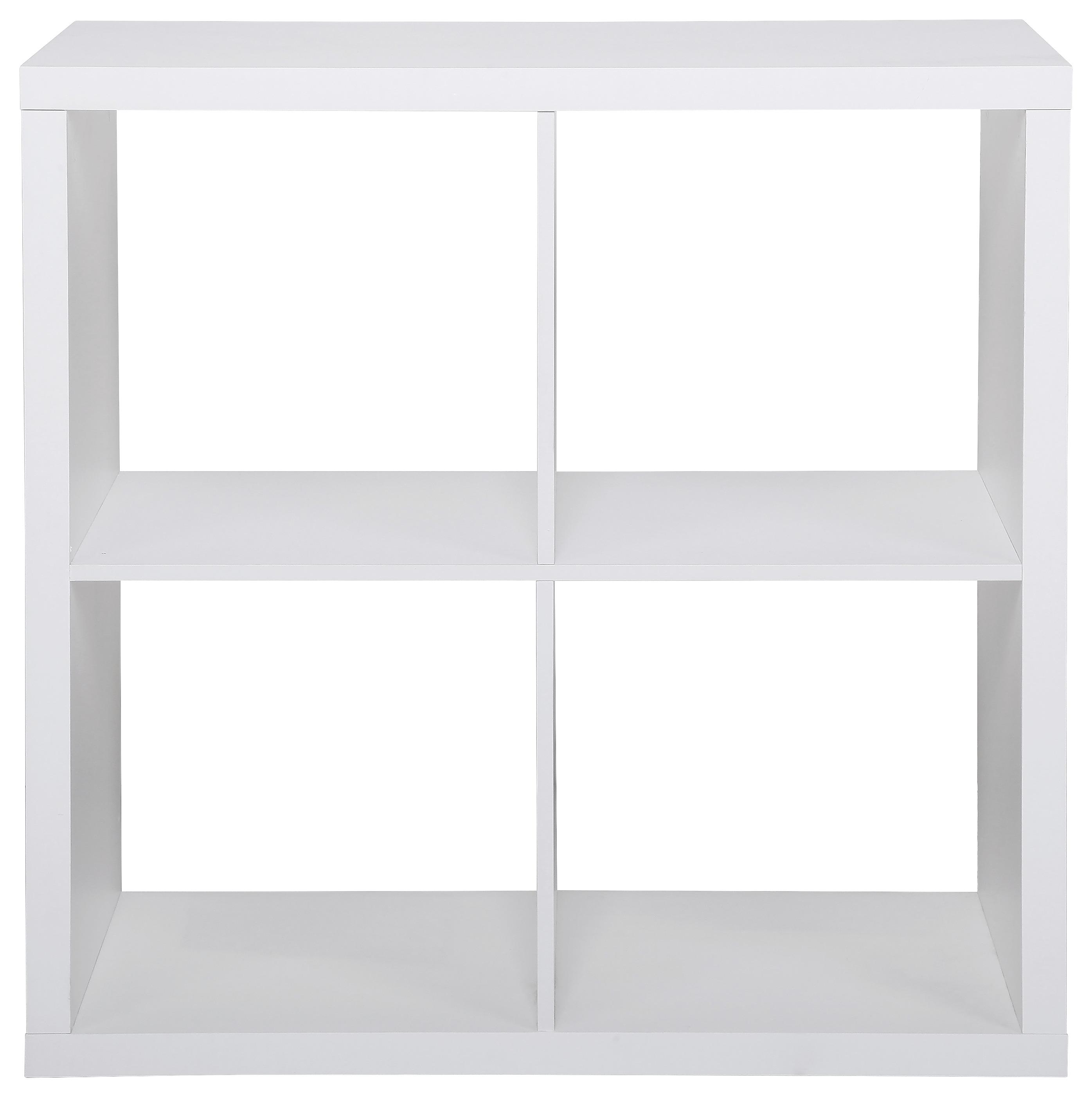 REGÁL SAMY 1 - biela, Modern, kompozitné drevo (76/76/37cm)
