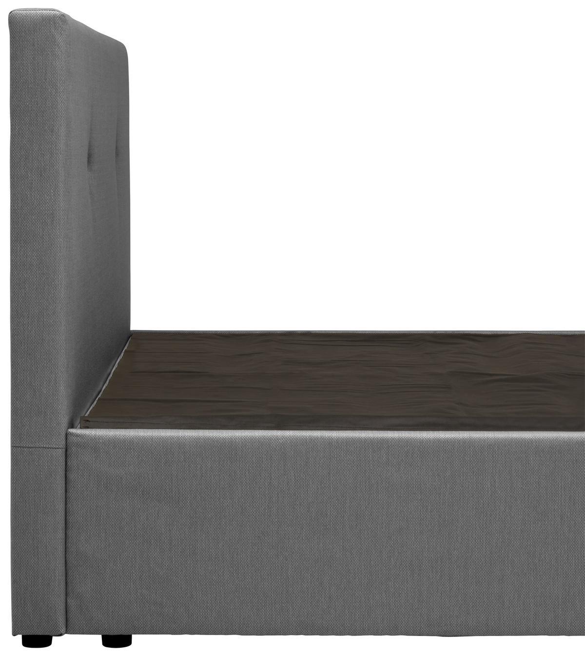 Boxbett Mit Topper 120x200 Antonio - Schwarz/Grau, KONVENTIONELL, Holz/Holzwerkstoff (120/200cm) - P & B