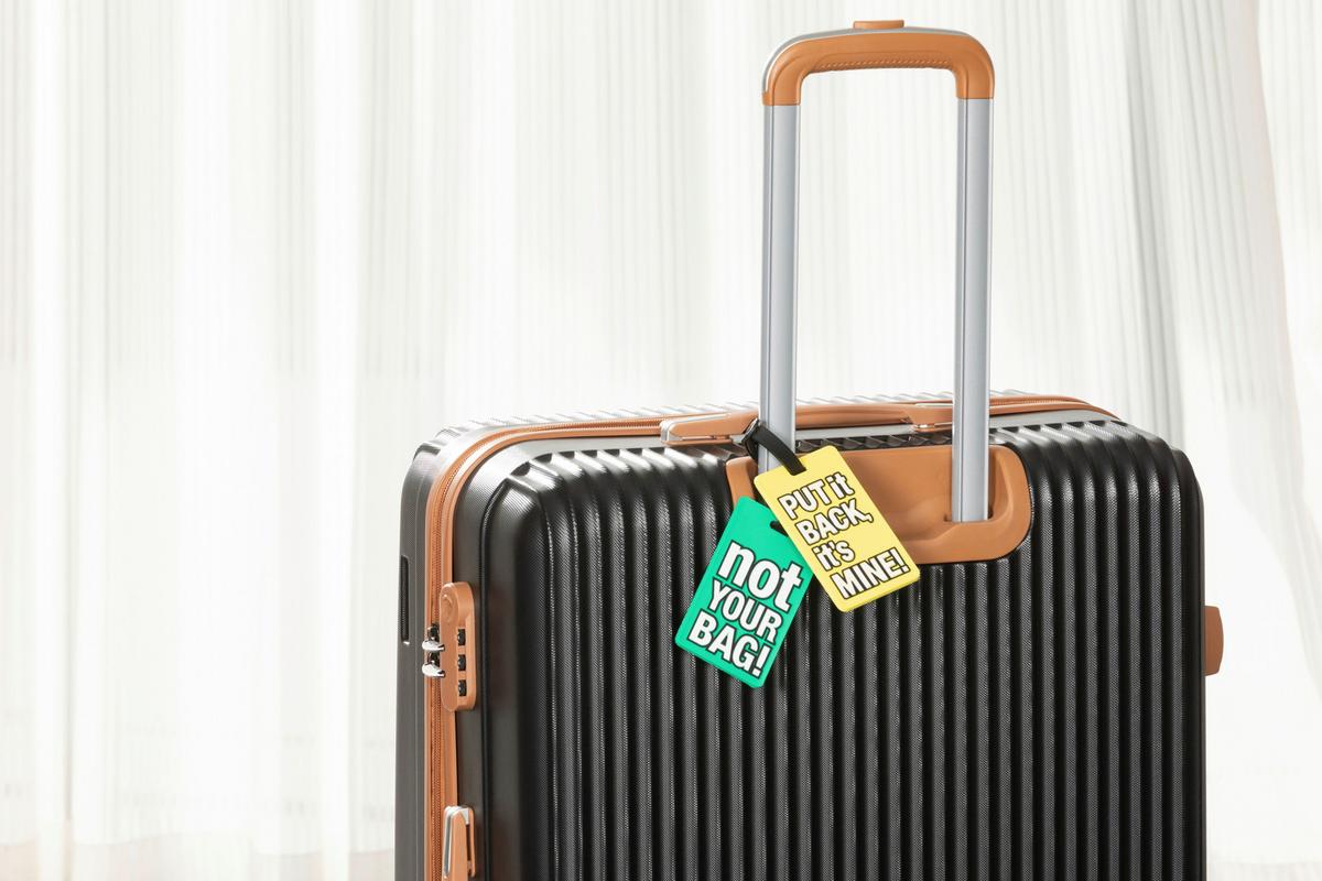 Gepäckanhänger Celine - Gelb/Schwarz, KONVENTIONELL, Kunststoff (6,5/10,5/0,5cm) - Ondega