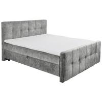 Boxbett Valetta 6 - Schwarz/Grau, MODERN, Holzwerkstoff/Textil (180/200cm) - MID.YOU