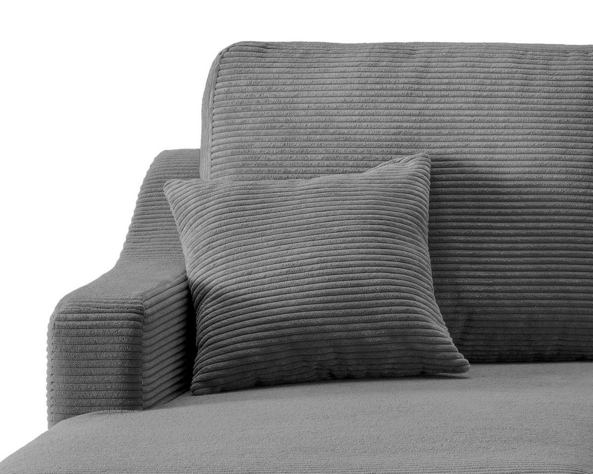 Ecksofa Valentina - Naturfarben/Grau, Design, Textil (150/228cm) - P & B