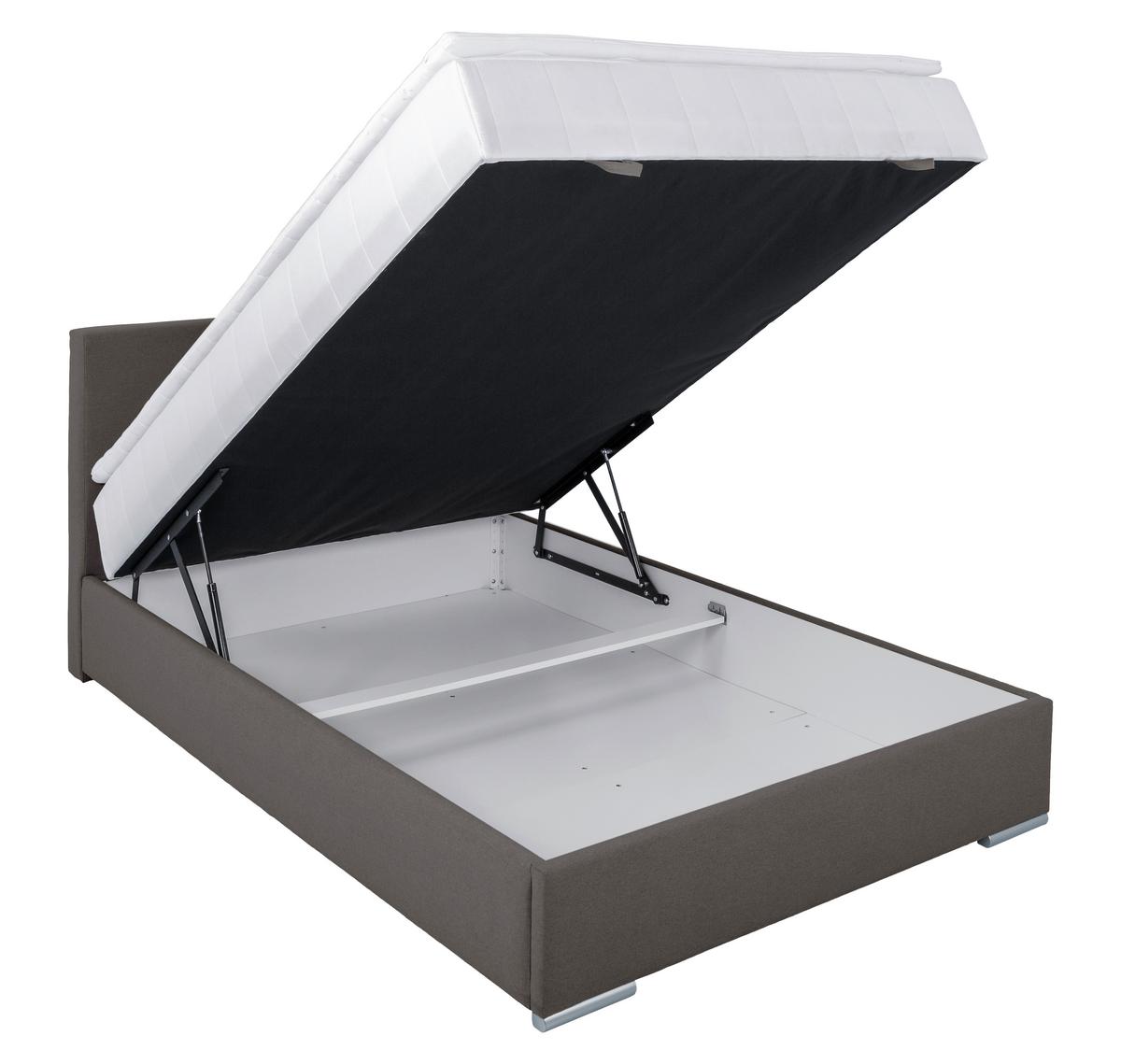 Polsterbett Cosi 120 - Chromfarben/Anthrazit, KONVENTIONELL, Holz/Textil (120/200cm)