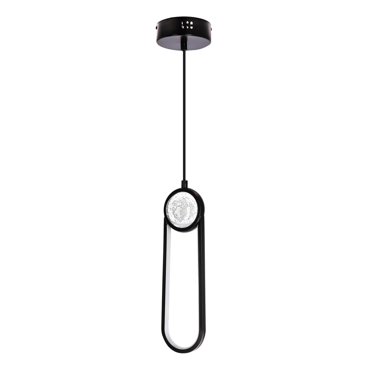 LED-Pendelleuchte 31-35585 Lacrima - Schwarz/Weiß, Design, Kunststoff/Metall (10/7,8/120cm)