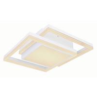 LED-Deckenleuchte L: 41,5 cm Mit Smartphone-Steuerung - Opal/Weiß, Basics, Kunststoff/Metall (41,5/41,5/10,5cm) - Globo