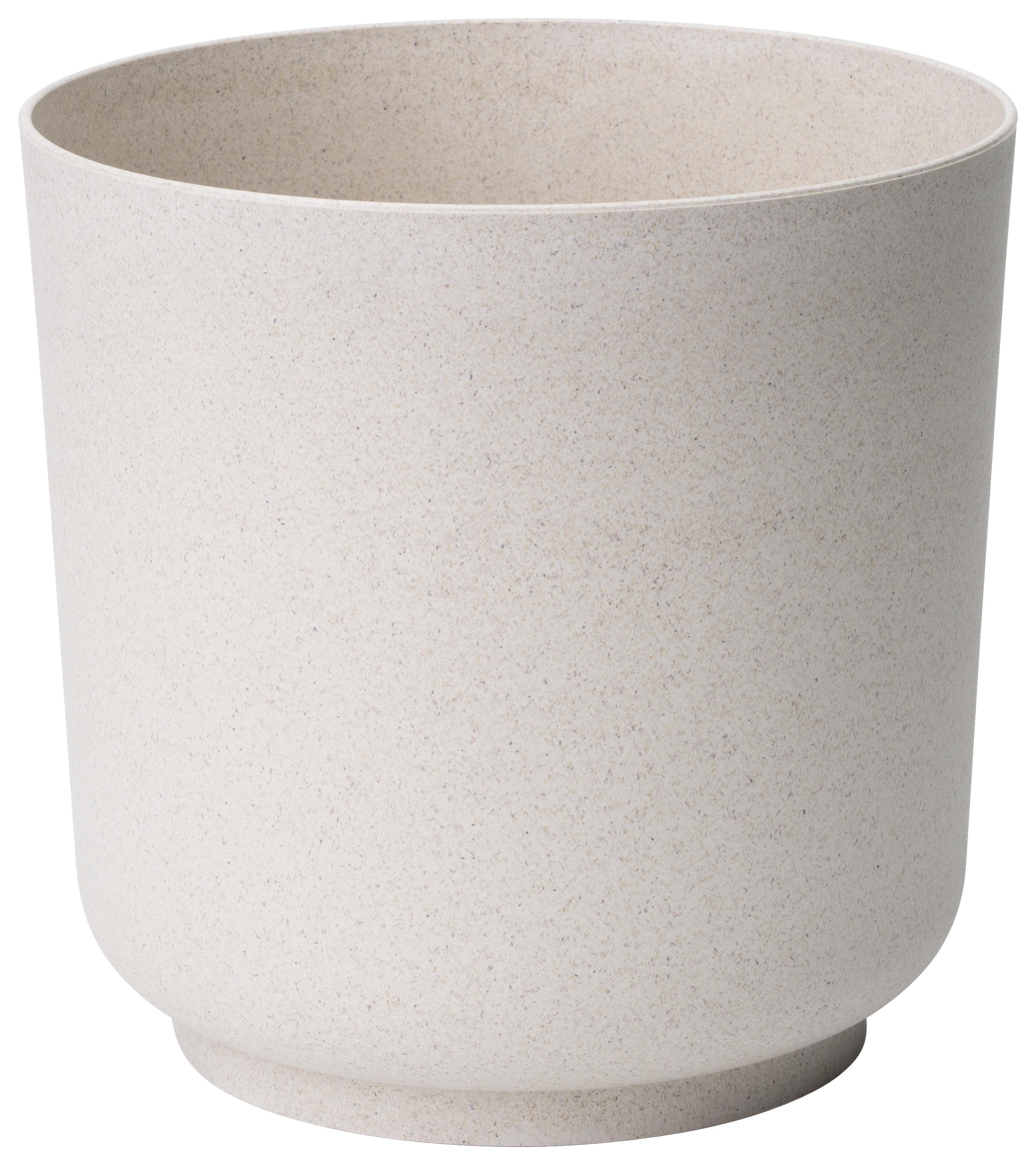 Obal Na Květináč Ecocare, Bílý, Ø/v: 13/12,5 Cm - bílá, Lifestyle, dřevo/plast (13/12,5cm) - ecoTree