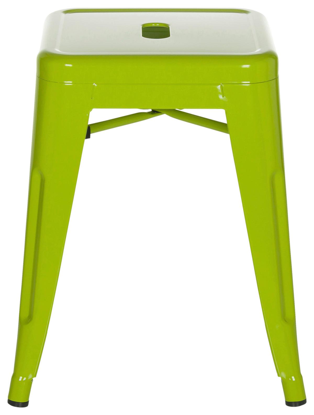 Hocker Vantaggio Stahl Grün H: 46 Cm Stapelbar - Grün, Basics, Metall (39/46/39cm) - MID.YOU