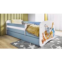 Kinder-/Juniorbett Babydreams inkl. Matratze 80x160 - Blau/Birkefarben, MODERN, Holz/Holzwerkstoff (80/160cm) - MID.YOU