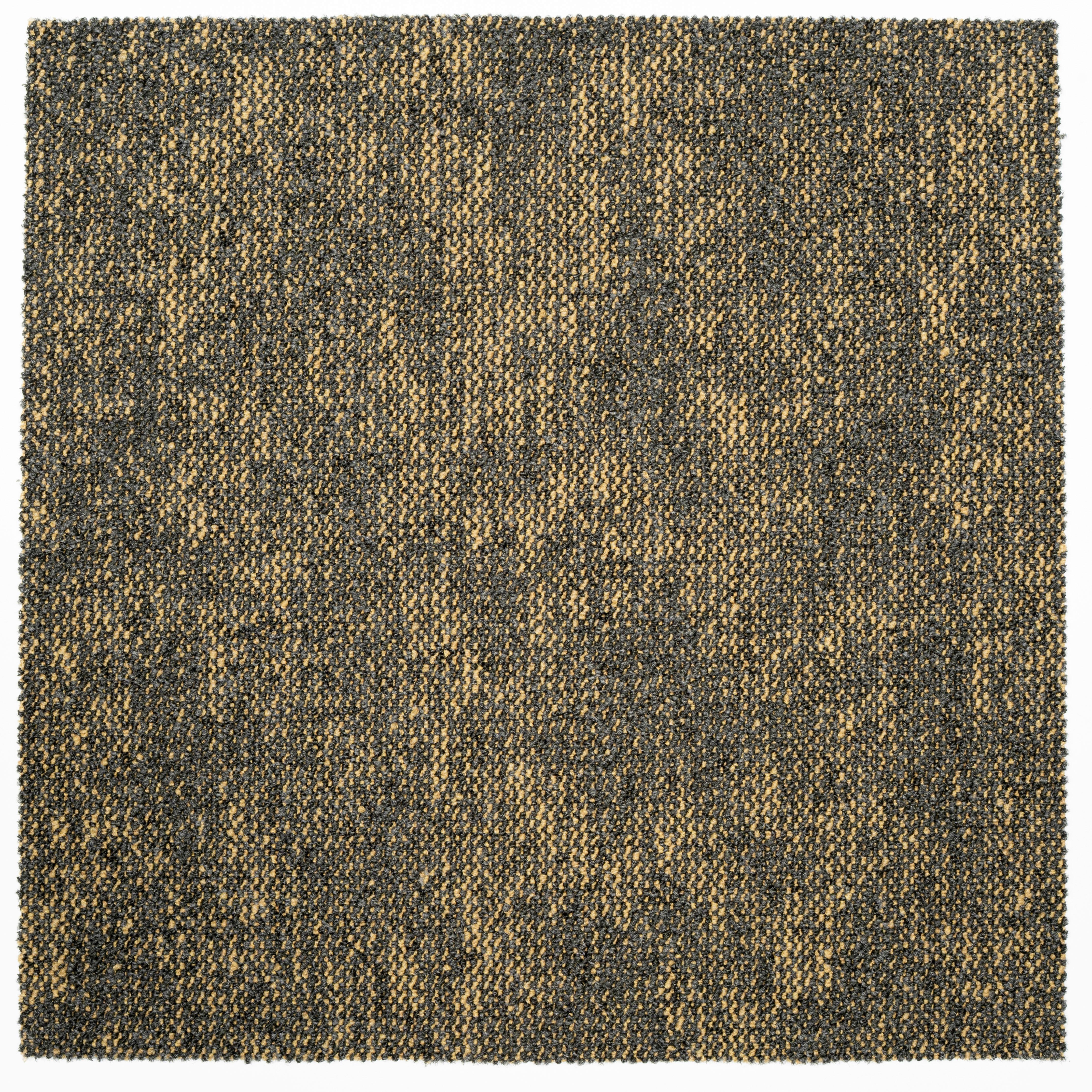 Teppichfliese Gelb/Bunt Marble 50x50 cm Florhöhe 3 mm - Gelb/Multicolor, Basics, Textil (50/50cm)