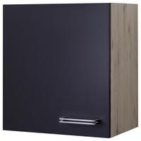 KUCHYŇSKÁ HORNÍ SKŘÍŇKA MILANO - barvy dubu/antracitová, Moderní, kov/kompozitní dřevo (50/54/32cm)