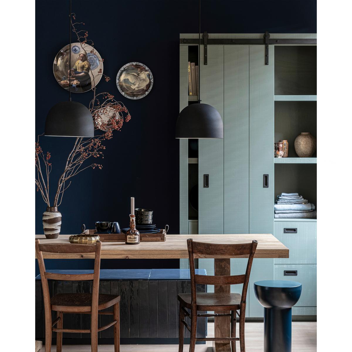 Mehrzweckschrank Slide Barn Grün B: 122 cm - Schwarz/Grün, Design, Holz (122/230/37cm) - Livetastic