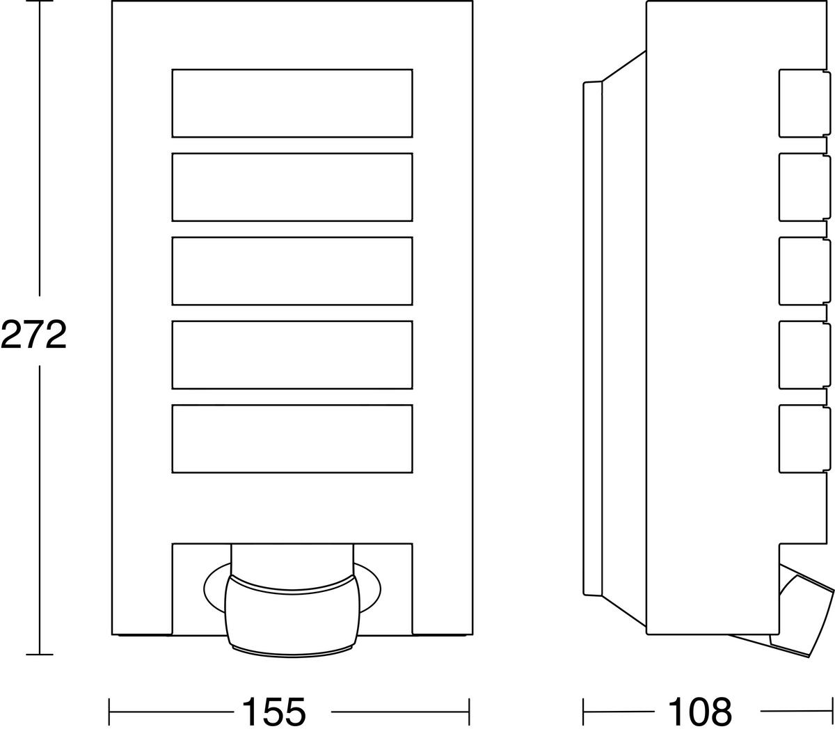 Außenwandleuchte L 12 S Anthrazit - Anthrazit, Design, Kunststoff/Metall (10,8/15,5/27,2cm) - Steinel
