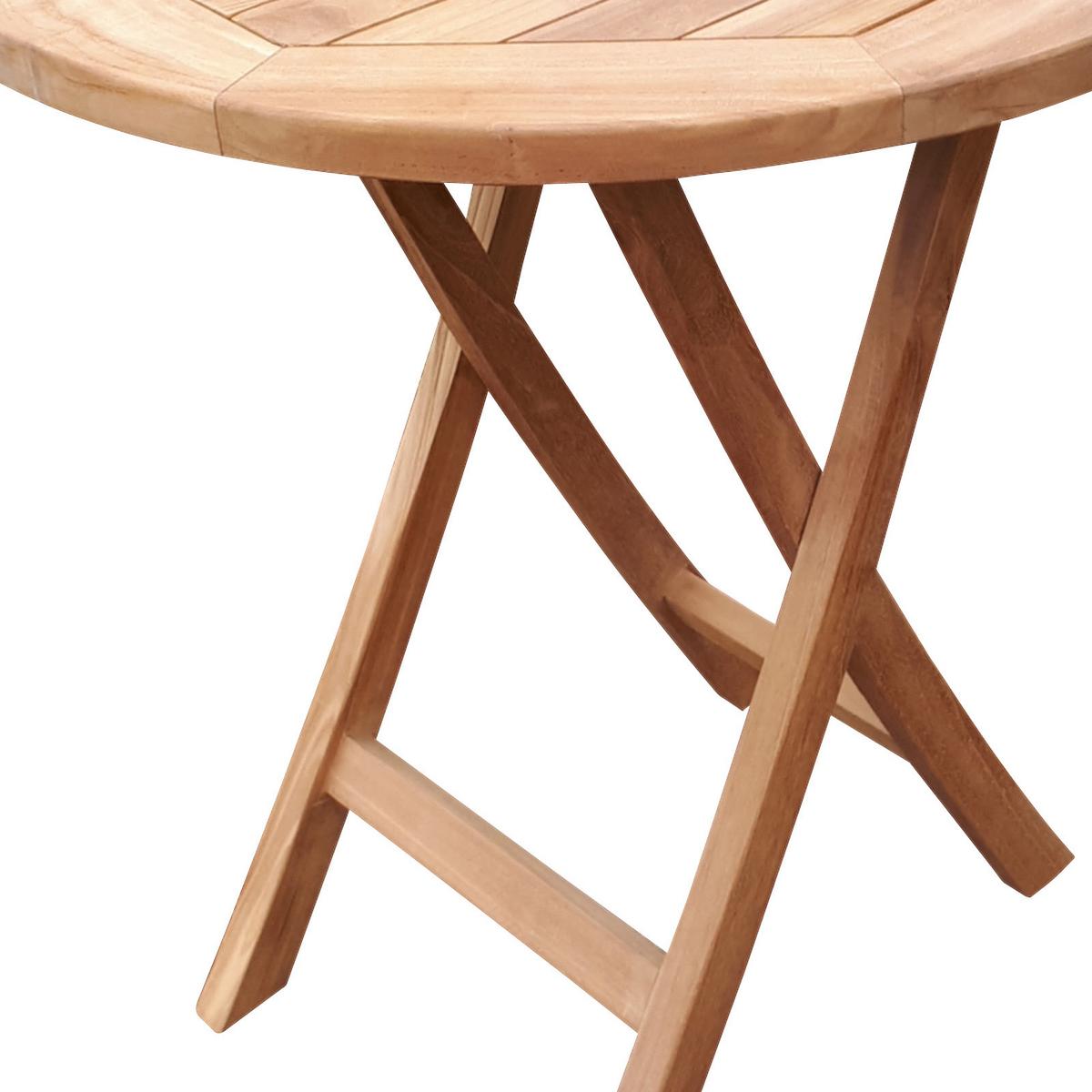 Gartentisch Klappbar Woodie, aus Teakholz L 70 cm - Teakfarben, Basics, Holz (70/70/75cm) - Gardenson