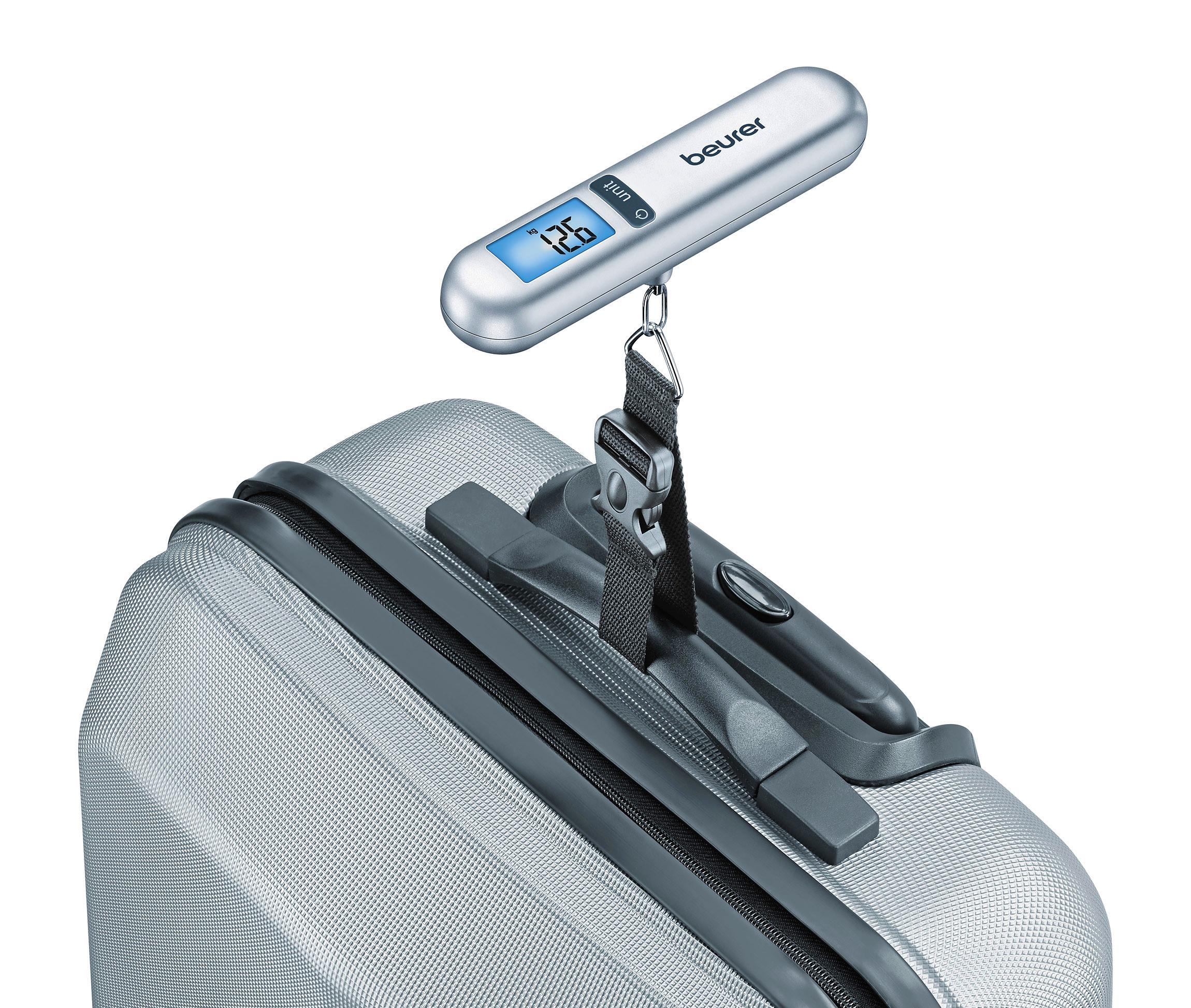 Kofferwaage Ls06 Max. 40 Kg Tragkraft - Silberfarben, Basics, Kunststoff (3,6/3,2/13,9cm) - Beurer