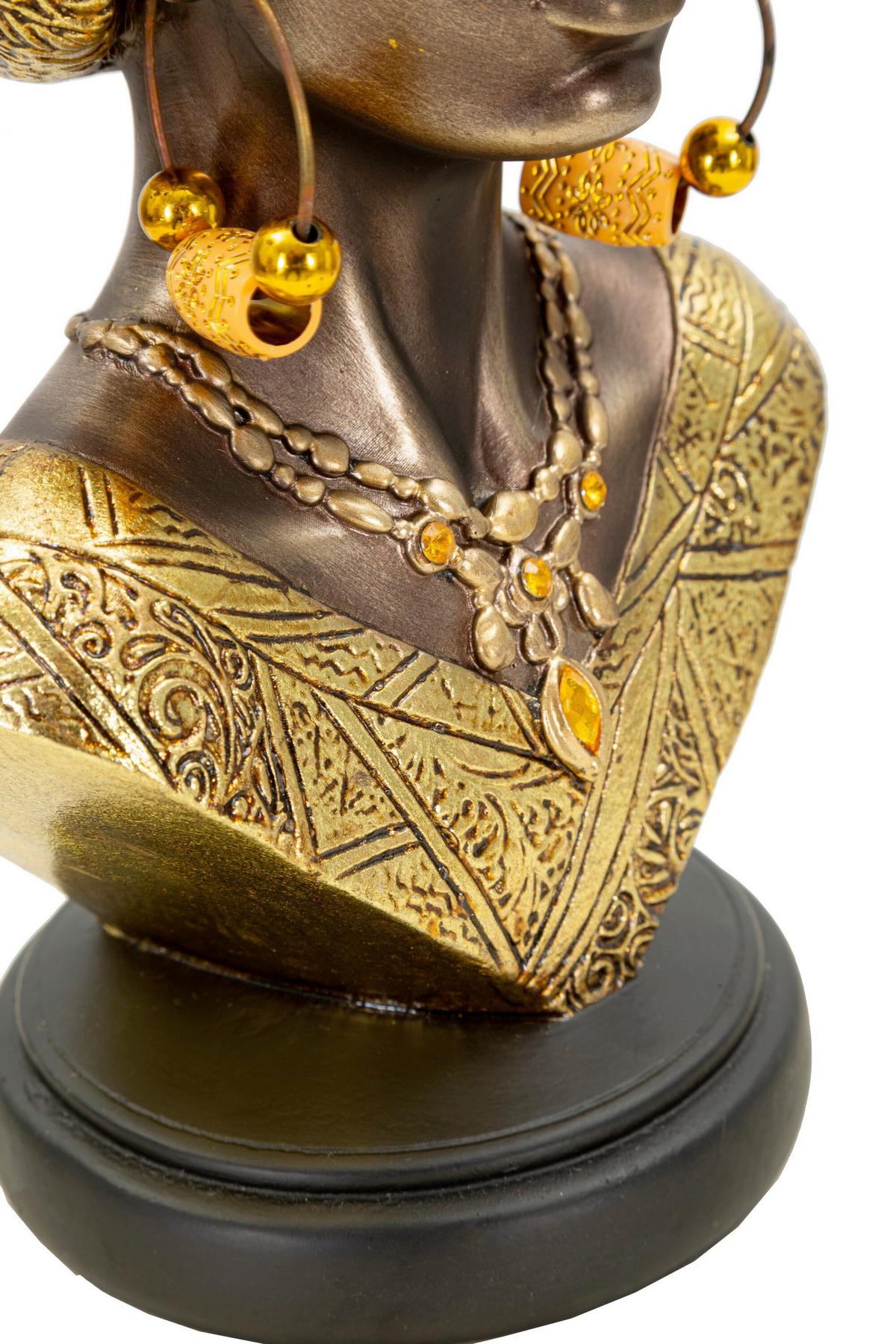 Skulptur Nairobi Statue Multicolor B: 15 cm - Multicolor, Basics, Kunststoff (15/28/12cm)