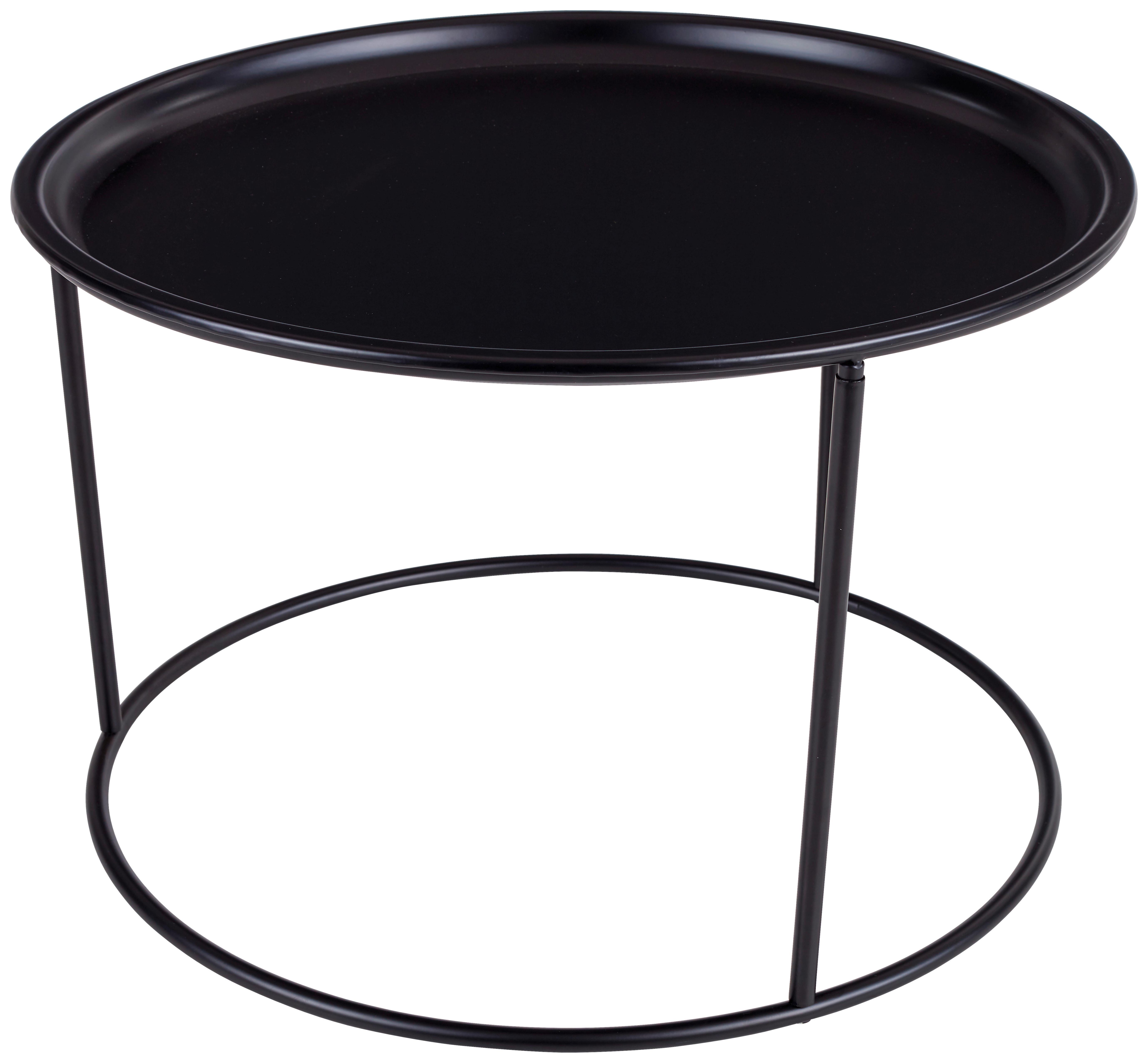 Couchtisch Rund Gusseisen Jackson, Schwarz - Schwarz, MODERN, Metall (56/37,5cm) - MID.YOU
