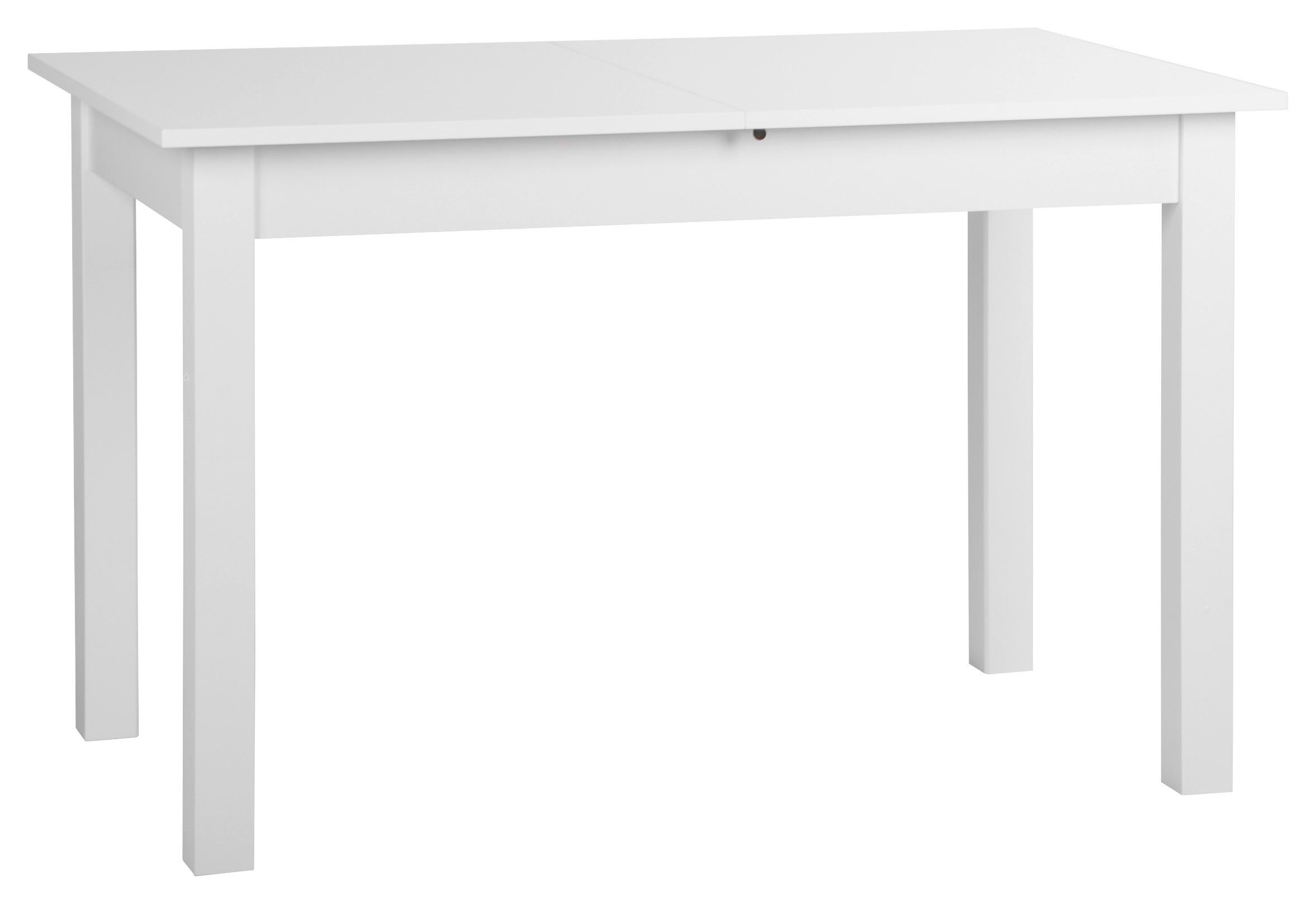 Esstisch ausziehbar Coburg 120-160x70 cm Weiß - Weiß, Design, Holzwerkstoff (120/70/76,5cm) - Carryhome