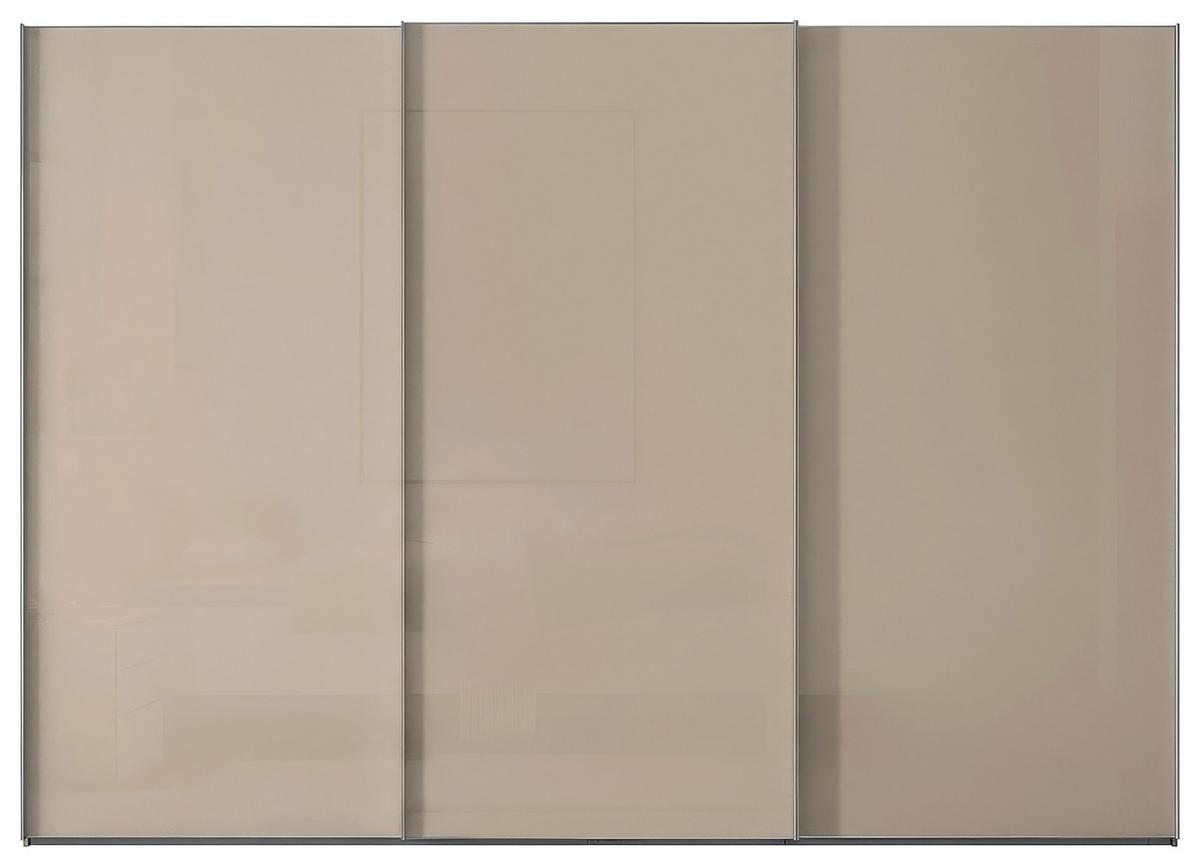 Schwebetürenschrank Lumos Sandglas, B: 298cm - Sandfarben, Trend, Glas/Holzwerkstoff (298/222/68cm) - Luca Bessoni