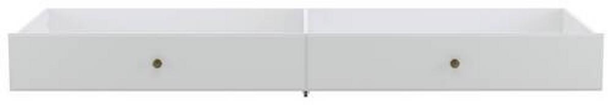 Bettschublade Clemence 200cm Weiß - Weiß, Basics, Holzwerkstoff (200/22/62cm) - MID.YOU