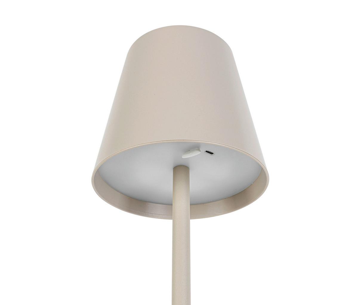 LED-Stehleuchte Liliana - Sandfarben/Weiß, MODERN, Kunststoff/Metall (22/130cm) - Luca Bessoni
