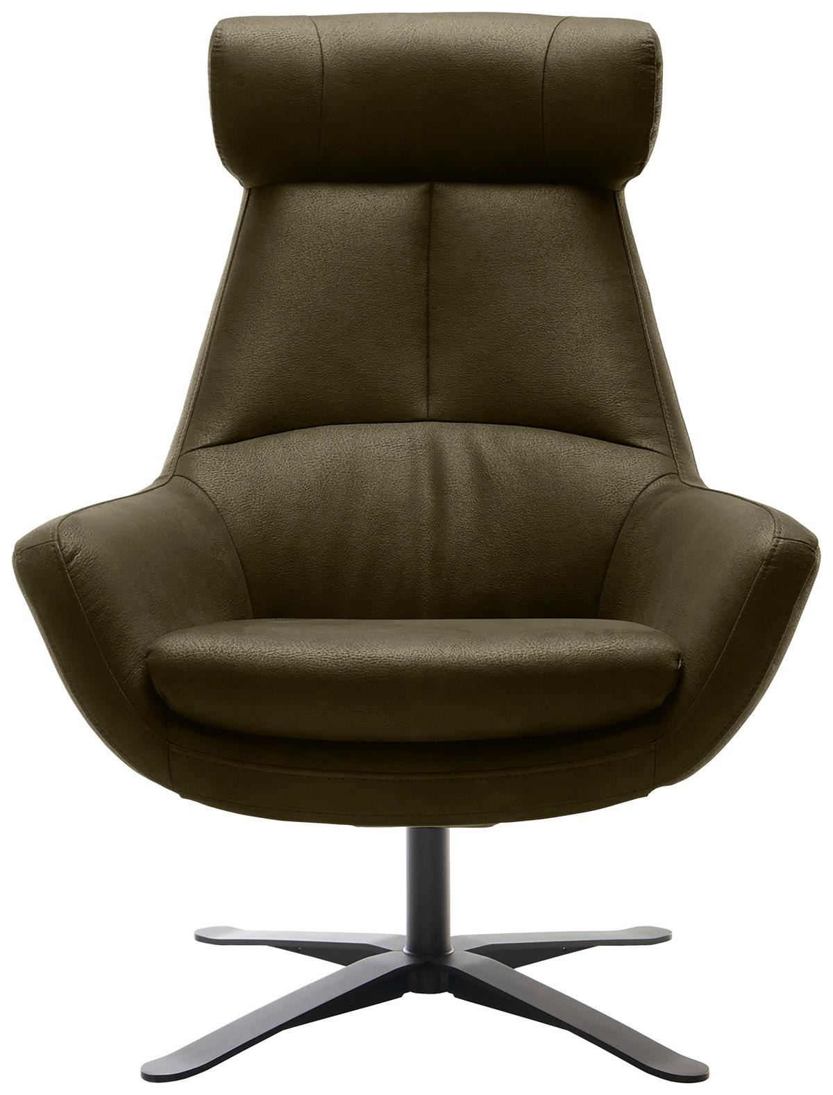 Sessel Be Organic - Schwarz/Grün, MODERN, Textil (81/112/83cm) - Trendmanufaktur