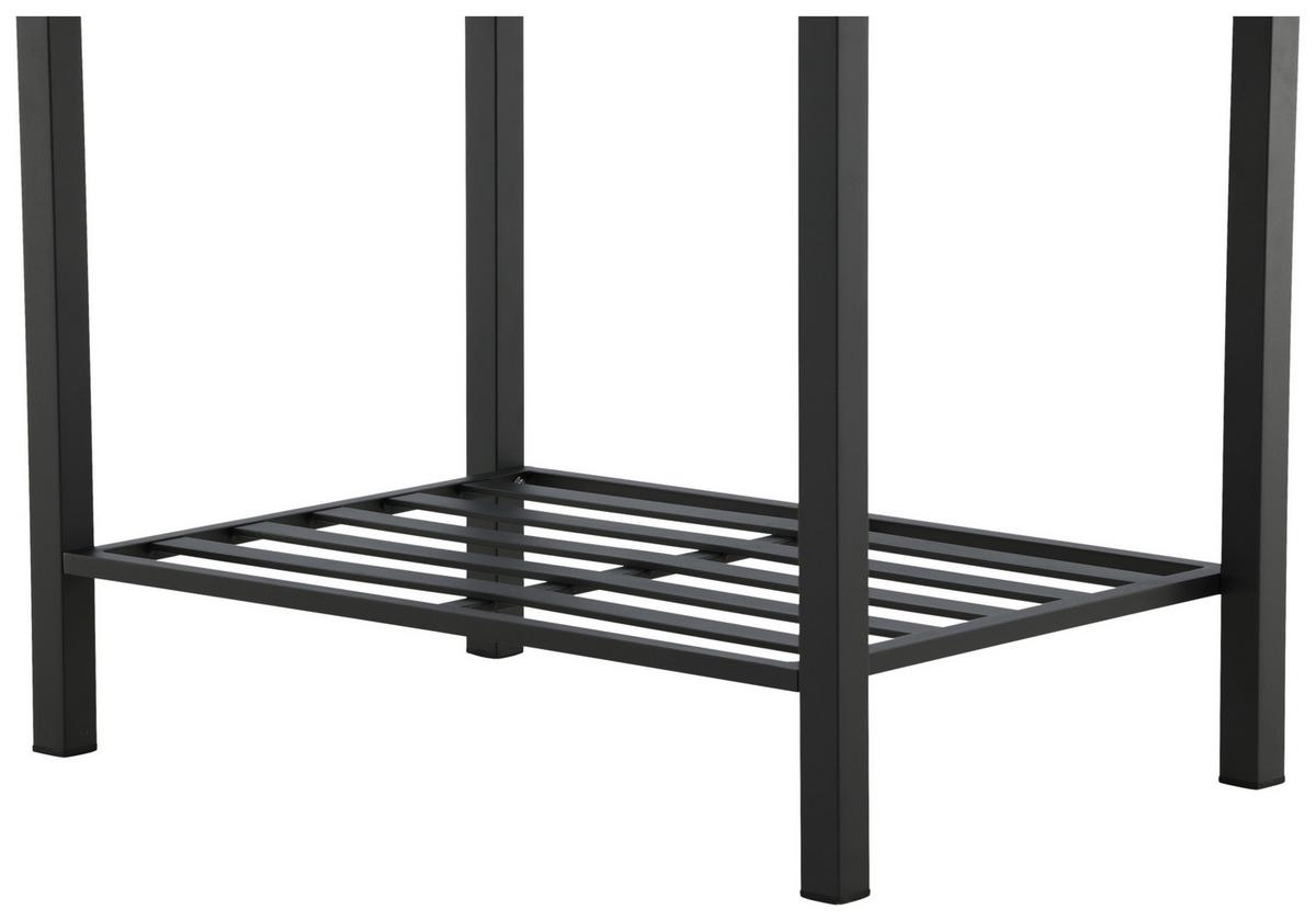 Outdoorküche Mexico - Schwarz/Teakfarben, KONVENTIONELL, Holz/Metall (90/127/60cm) - Gardenson