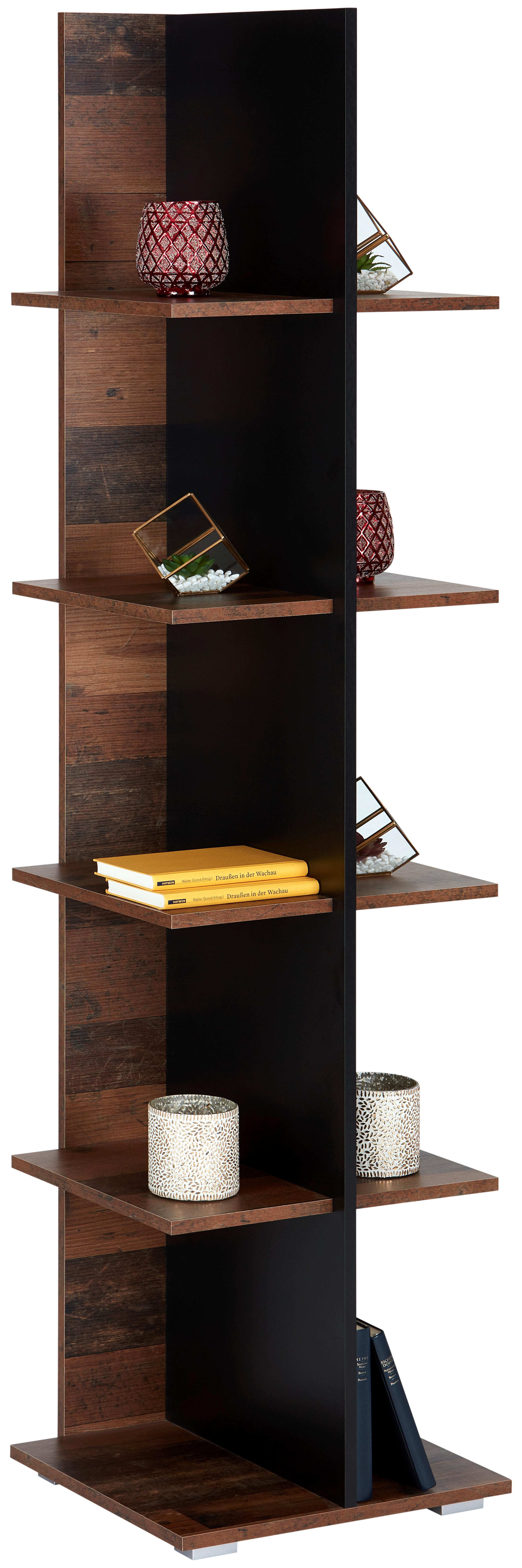 Regal Johnny B: 45 cm Oldstyle Dekor - Schwarz, MODERN, Holzwerkstoff (45/180/40cm)