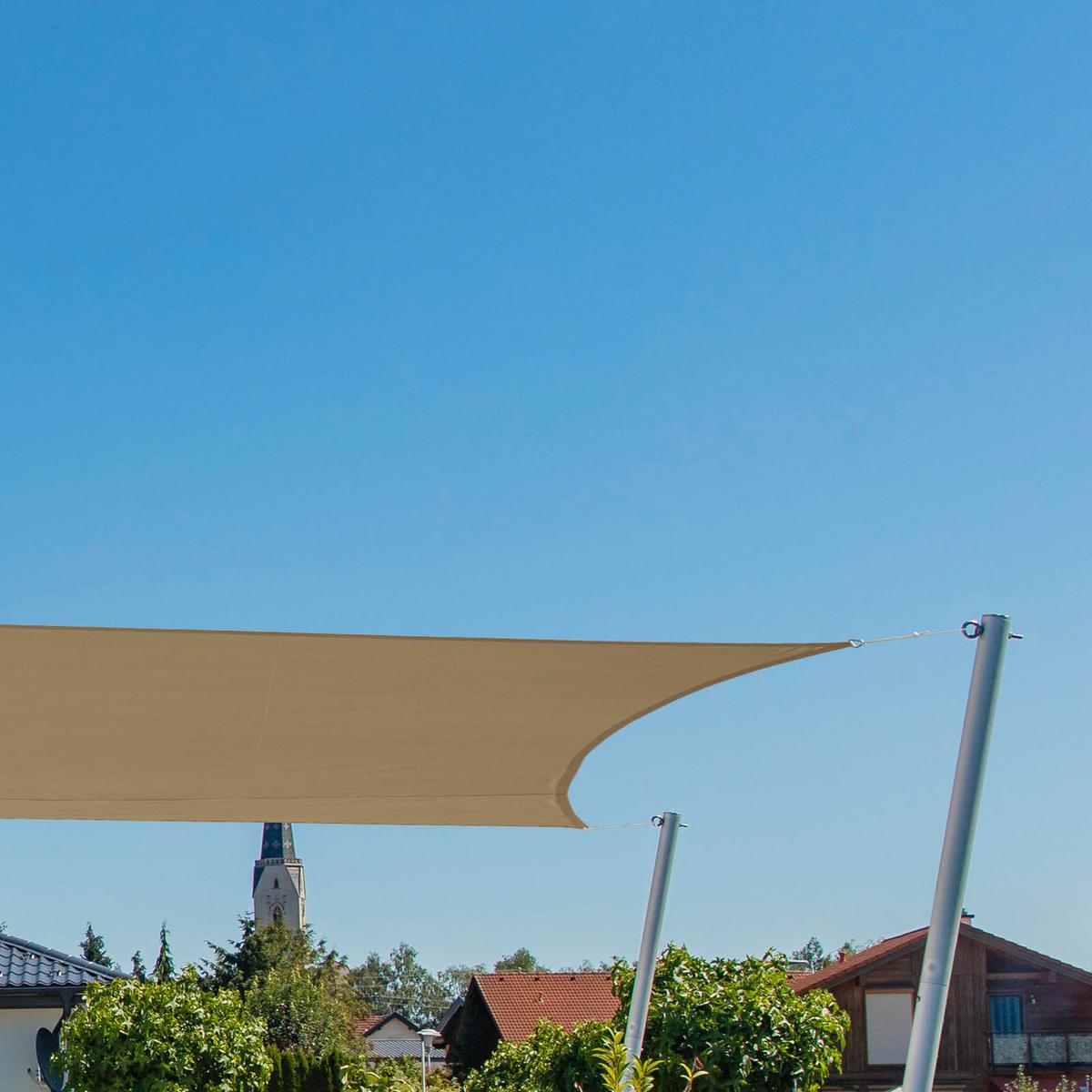 Sonnensegel Rechteck 3x4 m - Taupe, Basics (300/400cm)