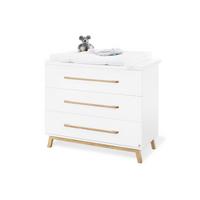Wickelkommode Riva B: 115 cm Weiß - Weiß/Naturfarben, Design, Holz/Holzwerkstoff (115/106/79cm) - Pinolino