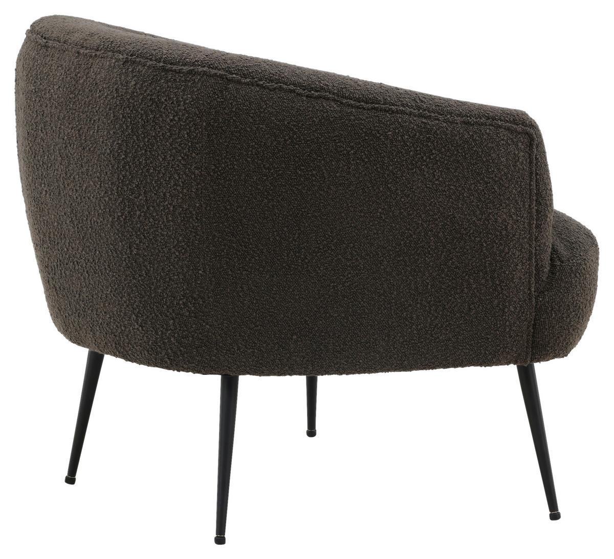 Sessel Derry - Schwarz, Design, Textil/Metall (70/68,5/79cm) - Livetastic