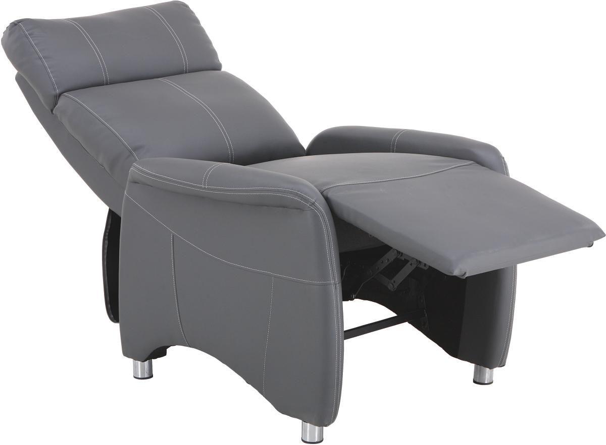Tv-fotel Spirit - fehér/szürke, Modern, textil/fa (78/113,5/90cm) - Luca Bessoni